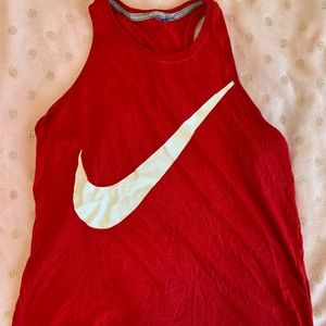 Red Nike workout tank